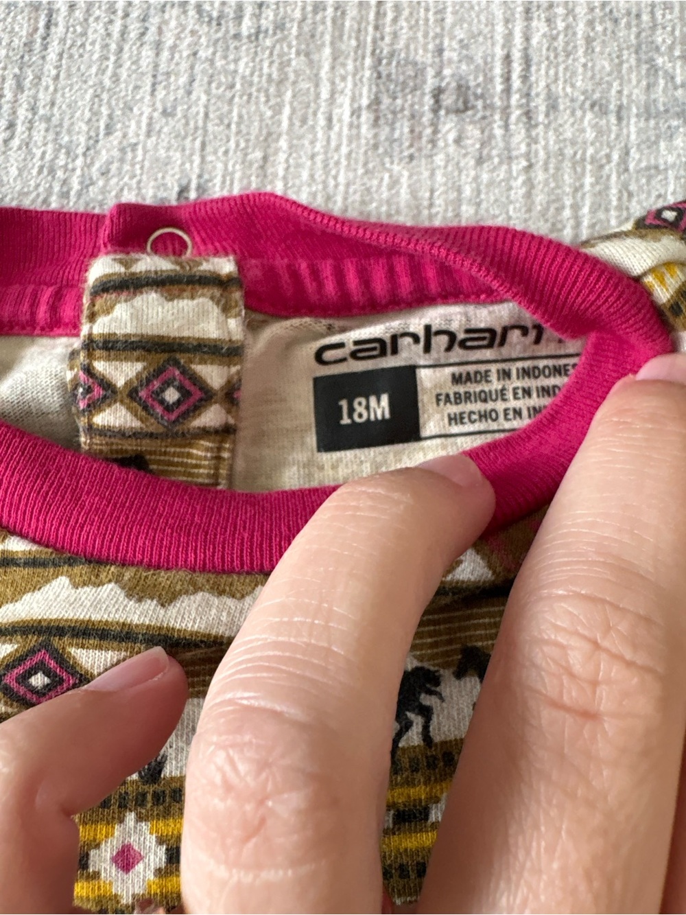 Carhartt Western Horse Aztec Romper Size 18m Cowgirl Ranch - Picture 3 of 3